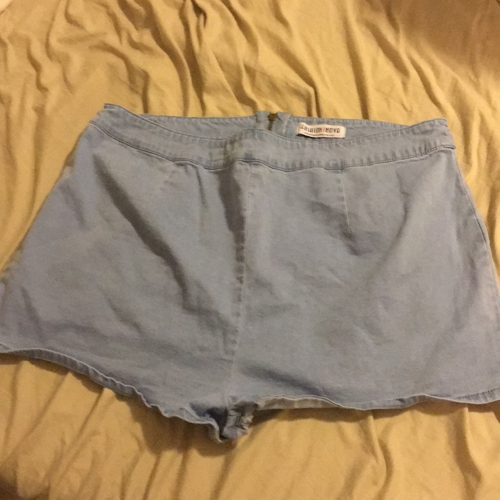 high waisted cotton jean like shorts